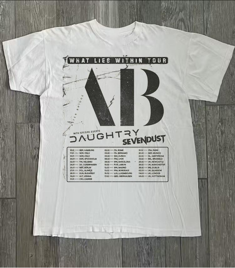 White Alter Bridge European Tour 2026 Shirt Adult Tee MC1512
