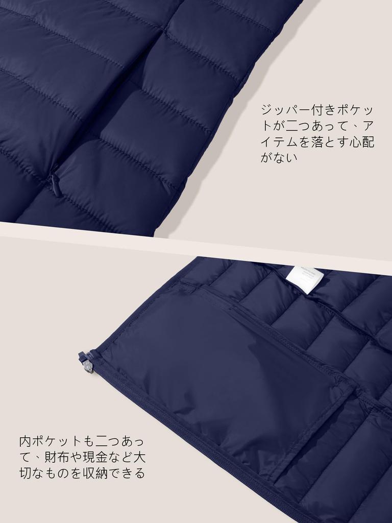 KEFITEVD Winter Padded Inner Warm Outerwear with Thick Blouson for and Size 3XL Women's Jacket, Jacket, Stand-Up Collar, Golf, Hiking, Camping, More,