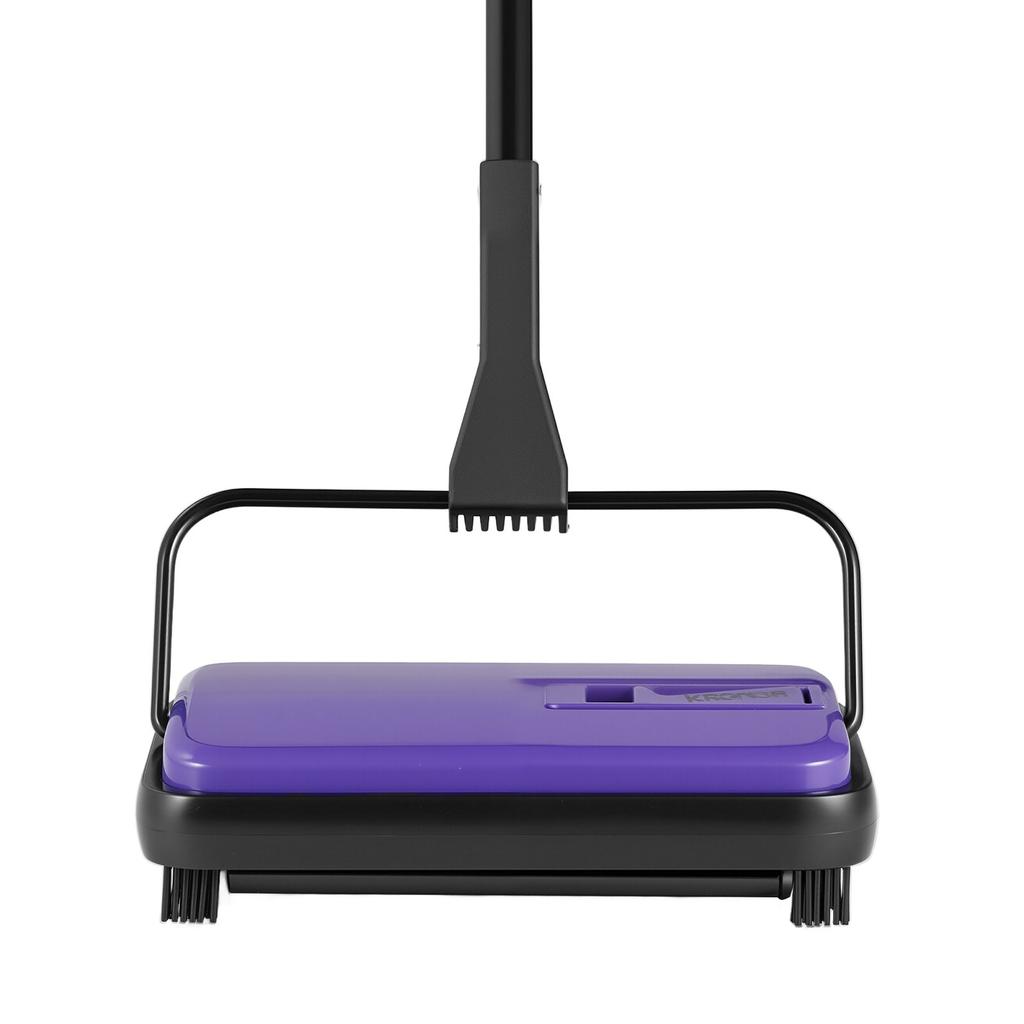 VEVOR Carpet Sweeper Manual, Floor Sweeper with 300 ml Dustbin Capacity Easy to Empty