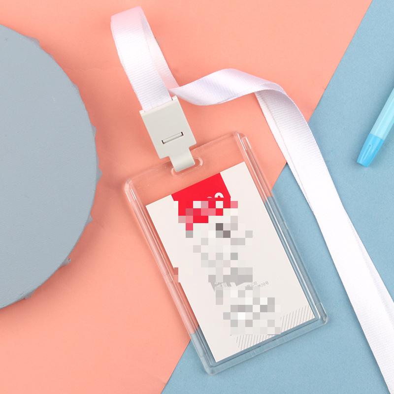 Модный акриловый прозрачный чехол для автобусных карточек, держатель для рабочей карты с ремешком, чехол для рабочей карты для женщин и мужчин, держатель для кредитных карт