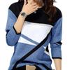 2024 Women's Platforms Sell New Contrast Color Positioning Printed Round Neck Long Sleeve T-shirts