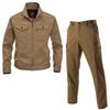 BURTLE Twill Clothes Top and Bottom Set Camel L [Uniform U-style] (Burtle) T/C Workwear/Work (Blouson + Cargo) (1501,1502)