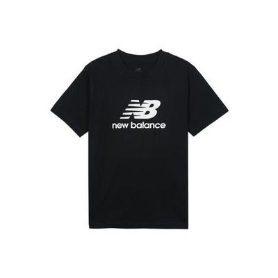 New Balance Футболка с логотипом Stacked, черная mT41502bk