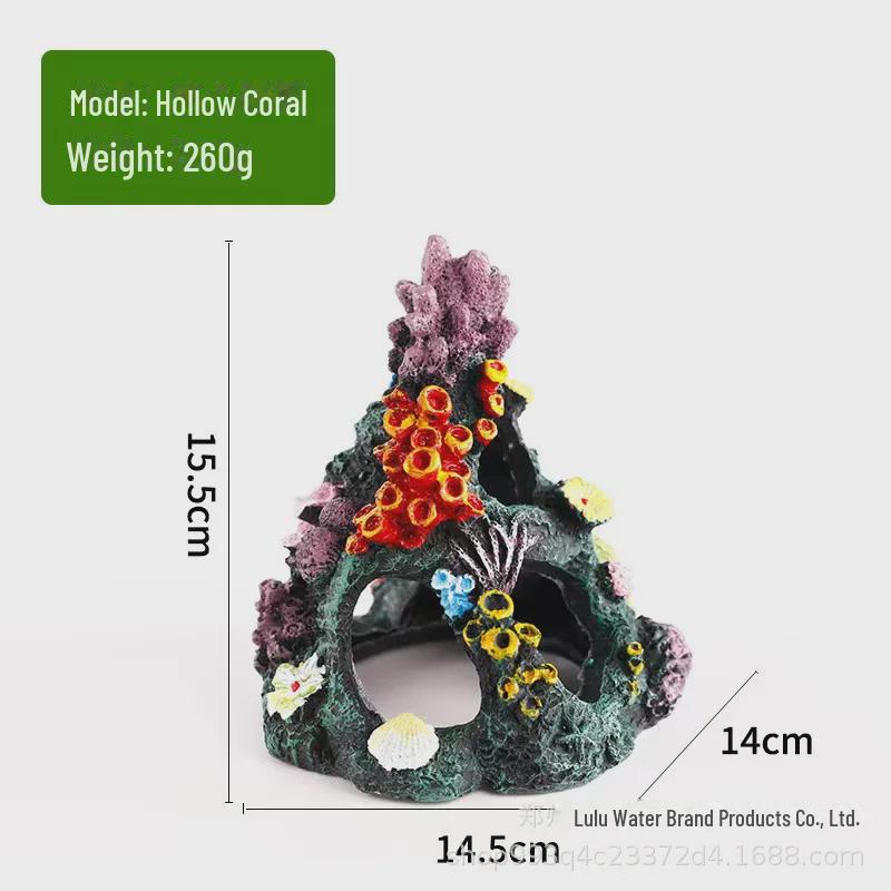 Декор для аквариума из смоляных камней - набор для укрытия рака-отшельника