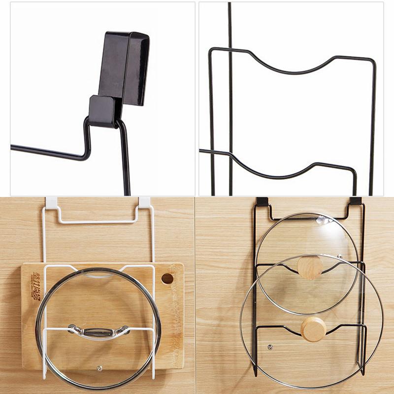 Подвесная полка для крышек кастрюль для дверцы шкафа, полка для разделочных досок, кухонный органайзер, полка для крышек кастрюль, держатель для полотенец