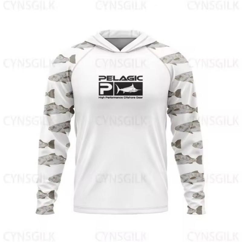 Lightweight Hooded Fishing Shirt UPF 50 UV Protection Quick Dry Breathable Long Sleeve Outdoor Angling Sport
