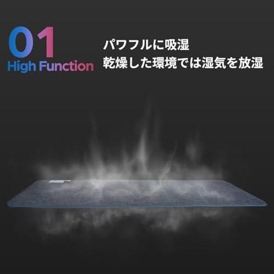 Teijin PRO CONTROL Влагопоглощающий лист Односенсорный Многоразовый Влажность Дезодорация Поглощение Выпуск Колокольчик Оазис Кровать Матрас Футон Сделано в Японии Серый