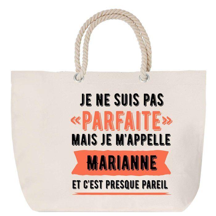 Sac de plage - PLANETEE - Marianne - grand format - anse corde solide - personnalisable (imprimé en France)