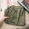 Women's Summer Thin Ice Silk Wide Leg Pants with A High Waist and A Drooping Feeling. Casual Pants Appear Slim, Loose, and Narrow Straight Leg Pants