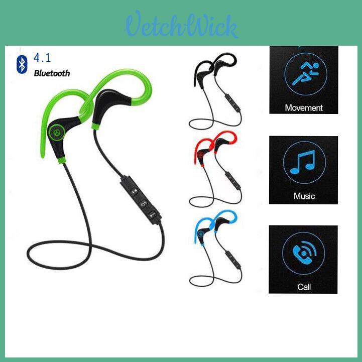 Универсальные беспроводные стерео-наушники-вкладыши Bluetooth 4.1 с эргономичным ушным крючком и шумоподавлением для спорта и путешествий