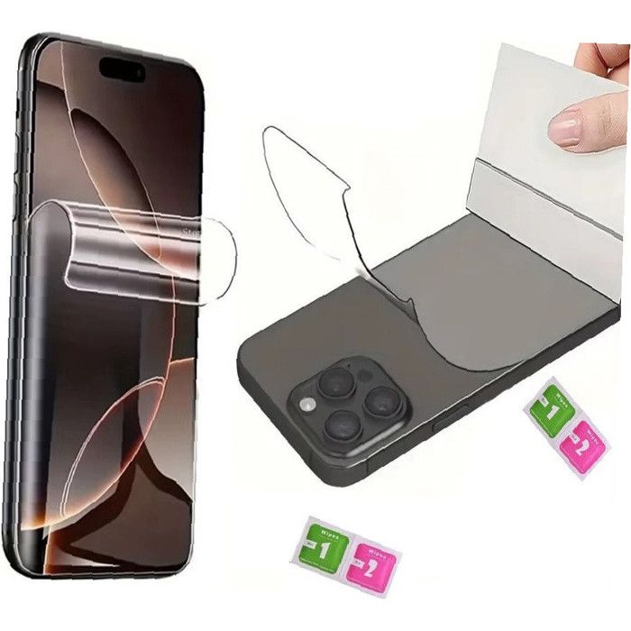Film double face hydrogel cristallin Ailika Pour TELEPHONE Samsung Galaxy S21 5G – Protection intégrale écran + dos, installation fa