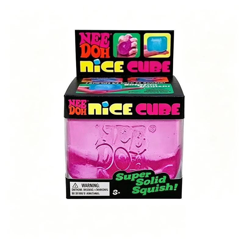 Schylling Nice Cube-Игрушка-антистресс сквиши Сенсорная игрушка Куб Сжимаемый мячик Игрушка-антистресс Подарок для детей Красный Фиолетовый Синий Розовый игрушки