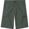 Carhartt WIP Badge Patch Zipper Solid Color Straight Leg Cargo Shorts Men shorts Green I028246-29N-02
