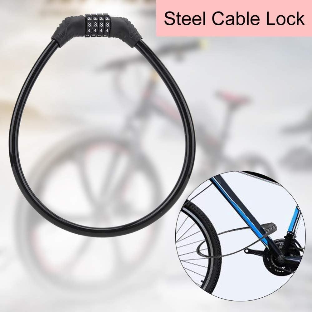 2PCS Steel Cable Anti Theft Bike Lock PVC Cover Ring Cable Lock Bike Cable Lock Electric scooters