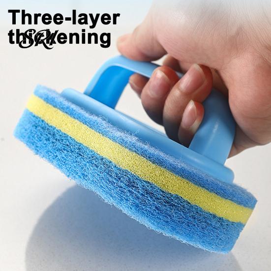 Multi-purpose Cleaning Tool Tub Brush Ergonomic Handle Stiff Bristle Scrubber Shower Stalls Kitchen Sinks Window Frames Reusable Scrub