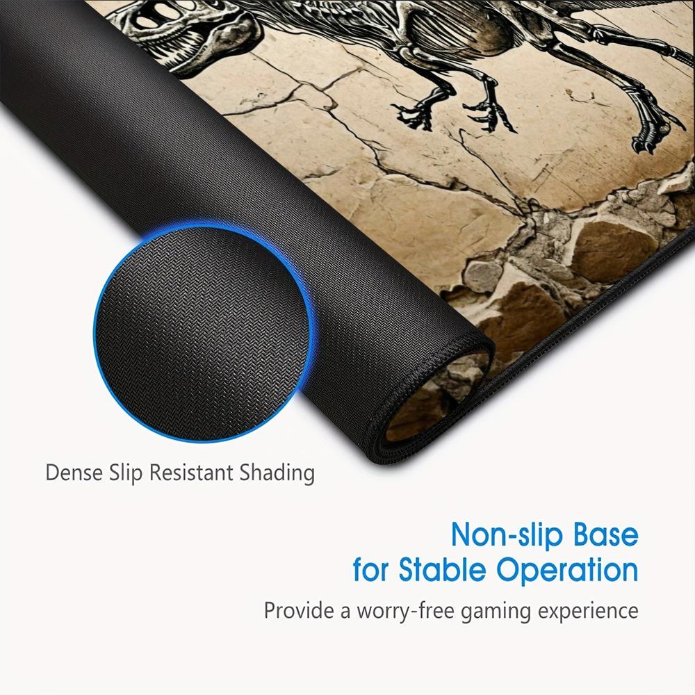 Dinosaur fossil skeleton design mousepad table mat playmat large size keyboard accessories laptop games bedroom mousepad