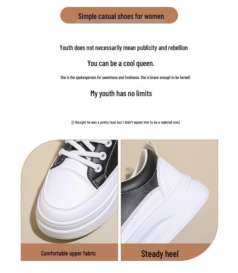 Женские осенние белые кроссовки на платформе 2024 года - Легкая, дышащая повседневная обувь с увеличением роста