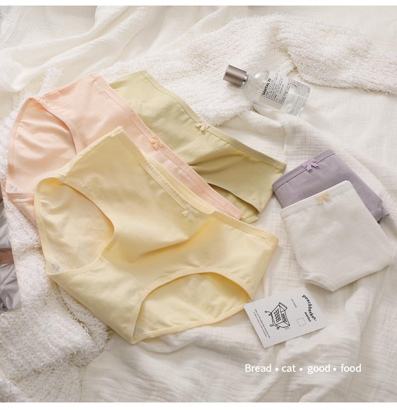 8-pack pure cotton antibacterial women's underwear with comfortable waist and no tightness