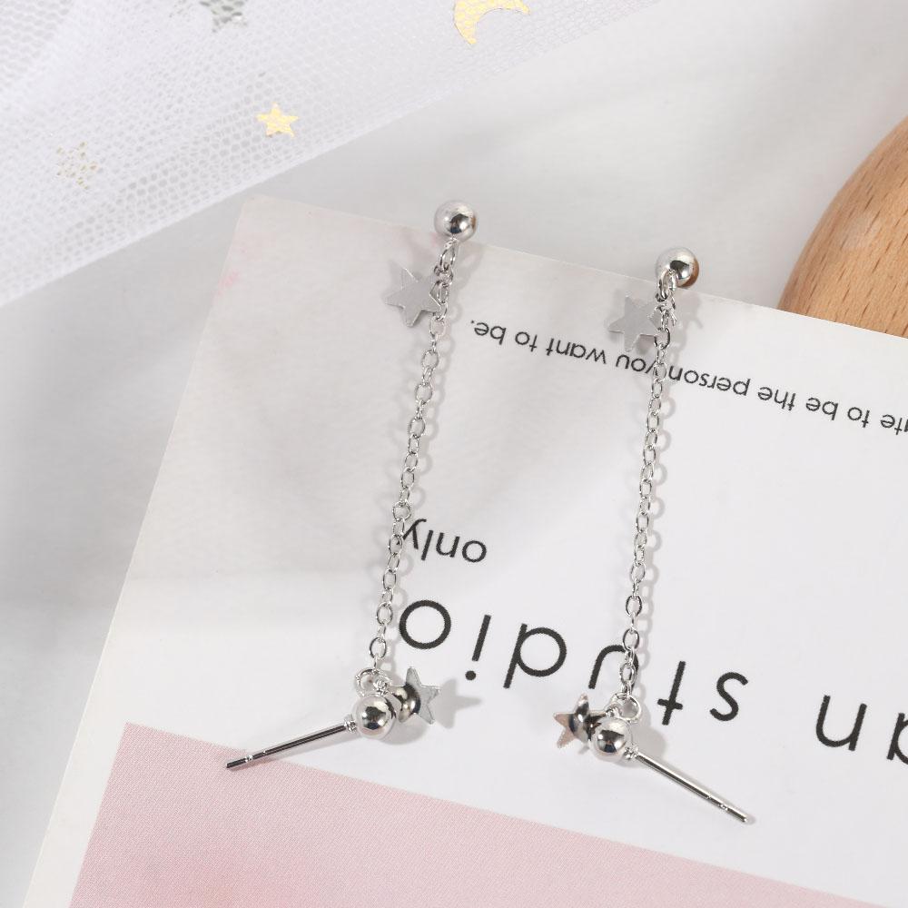 star Double Ear Holes Female Ear studs Star Ear studs Ear Chain Earrings Korean Style Earrings