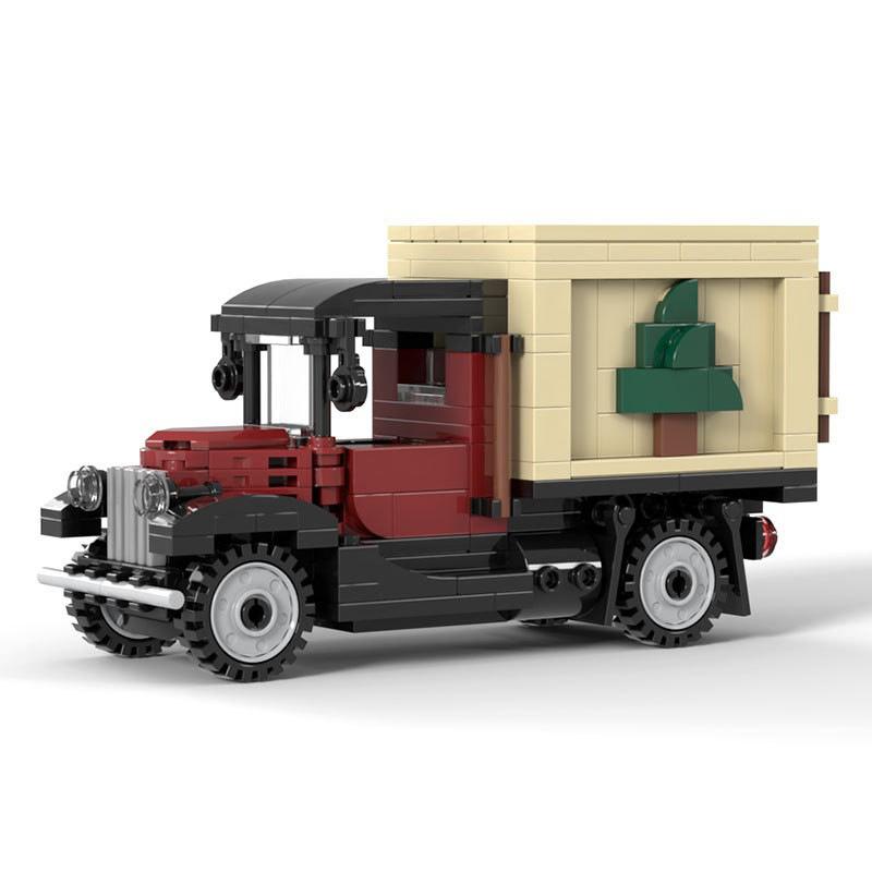 Compatible Building Blocks Winter Village Christmas Tree Truck MOC-126375 Assembly & Construction Car Educational Model Toy