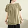 Short Sleeve Oversized Cotton Vintage Casual Loose T Shirt Tops Women Summer T-shirt