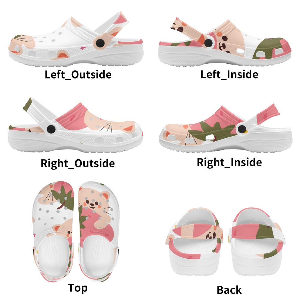 Colorful Pattern EVA Clogs for Women Men Easy Clean Lightweight Slip On Casual Footwear Soft Sole Summer Sandals Leisure Wear
