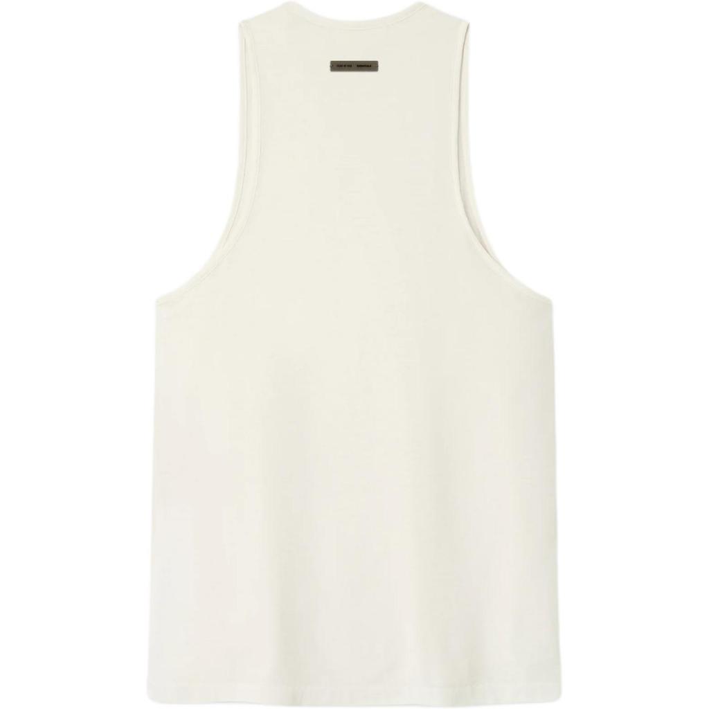 Fear of God Essentials Signature Облегающий топ-майка Слоновая кость Унисекс Топы Кремовый 125HO254232F