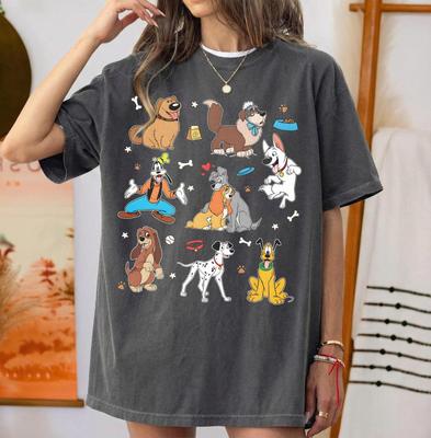 Disney Dogs Characters Shirt, Lady And The Tramp Pluto Pongo Copper Tee, Disney Dog Mom Shirt, Magic Kingdom Family Trip Gift Tee