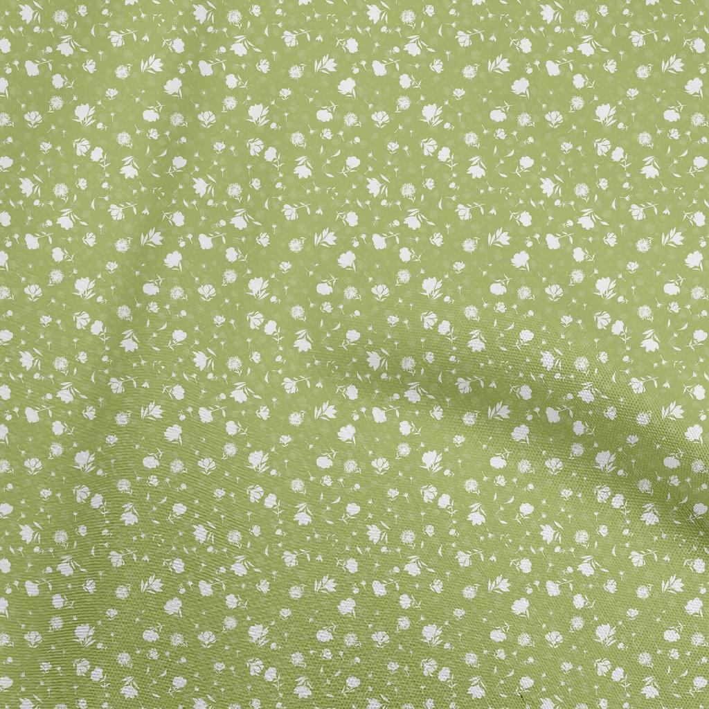 oneOone Cotton Poplin Gray Fabric Floral Fabric For Sewing Printed Craft Fabric By The Yard 42 Inch