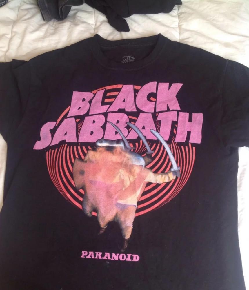 Параноик-Black Sabbath Подарок Для Мужчин Женщин Черный Все Размеры Футболка Унисекс Футболка