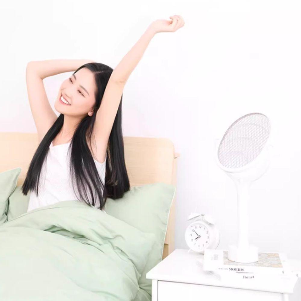 Rotating Head Fly Swatter Adjustable Angle Mosquito Zapper Electric Mosquito Swatter  Summer