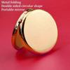 1pc Double-Sided Small Mirror Portable Folding Round Makeup Mirror Rose Gold Simple Men And Women Mini Handheld Pocket Mirror