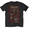 Мужские коробки с набросками Slipknot (Назад Печать) Приталенная футболка X-Large Черная