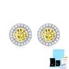 Bague Ringen S925 Silver Earrings Moissanite Gold Round Earrings Fashion Sweet Earrings Gift Silver Jewelry