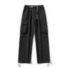Spring Work Pants Men's Loose Wide Leg Waterproof Charging Straight Leg Pants Couple's Casual High Waisted Pants