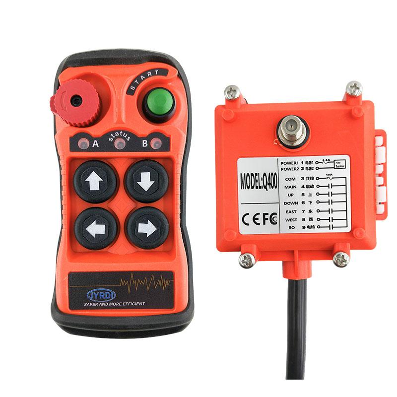 New Q400 4 Buttons Single Speed Industrial Wireless Radio Crane Remote Control Switches Winches Hoist Track Crane Lift Control