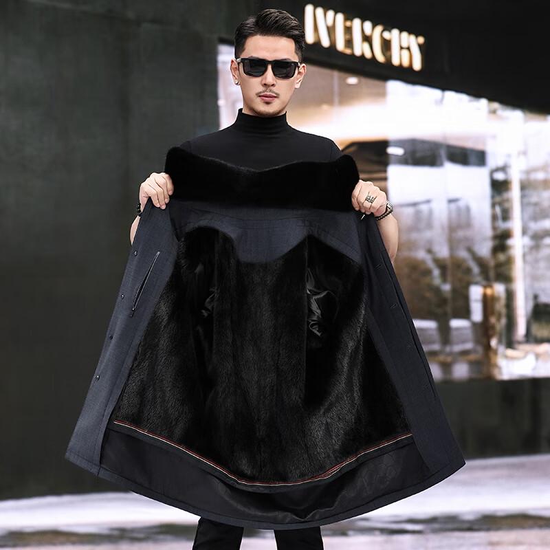 Kaiser Мужская парка в стиле business casual с подкладкой из меха норки