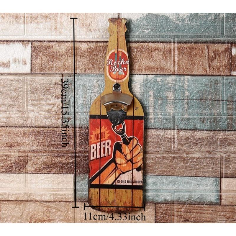 1pcs Creative Bottle Opener Restaurant Wall Decoration Restaurant Bar Barbecue Shop Wall Pendant Personalized Bottle Opener