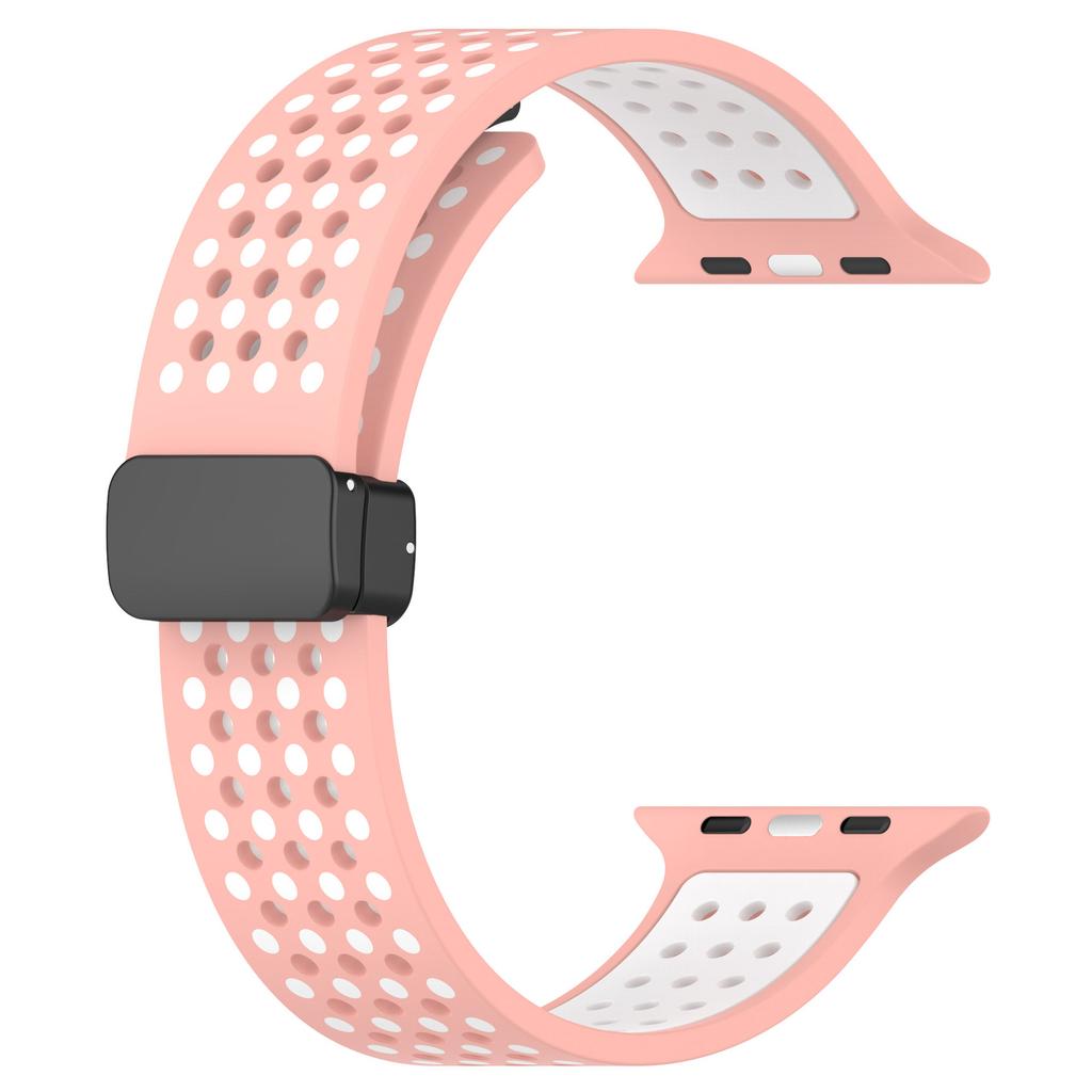 KALEBOL Magnetic Silicone Strap for Apple Watch Series 10 Ultra 9 8 7 SE 6 5 4 3 2 1 46mm 49mm 45mm 44mm 42mm Dual Color Watch Band