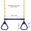 Trapeze Swing Bar and Rings Heavy Duty Playground Swing Set with 47"" Plastic Coated Chains and