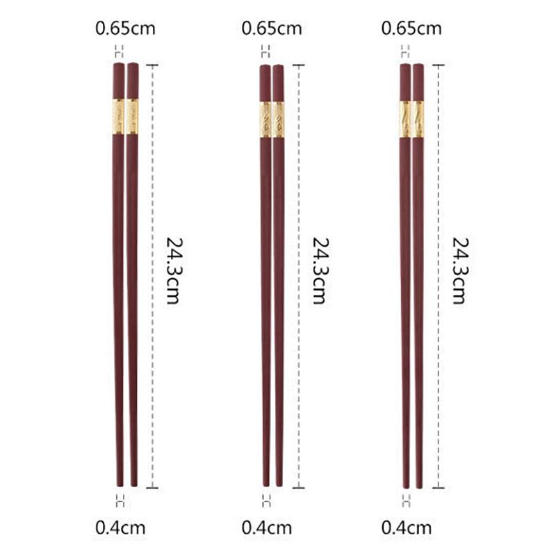 1 пара палочек для еды, бытовые палочки из красного сплава для еды, палочки для еды для свадьбы, банкета, вечеринки, китайские корейские палочки для еды, посуда