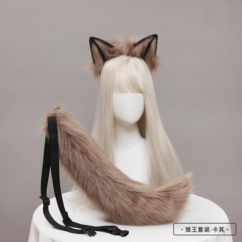 Новый Red Fox Anime Beast Ear Beast Tail Wolf Ear Cat Ear повязка на голову на заказ косплей Golden LOL Fox Ears плюшевые аксессуары для волос