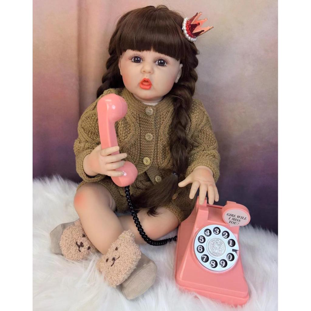 24-дюймовые куклы Reborn, тканевое тело, милые пальчиковые игрушки Bebe Reborn, игрушки для раннего образования, подарки на день рождения для детей