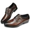 Fashion High Grade Men Derby Formal Leather Shoe Lace Up Brogue Dress Wear Male Wedding Shoe Social Office Genuine Cephalopod Shoes Gift