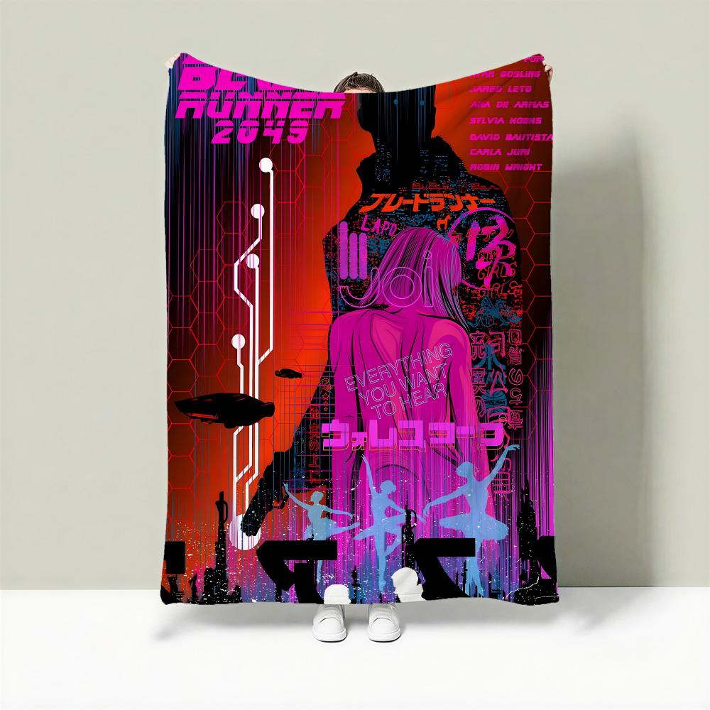 Movie B-Blade Runner 2049 Throw Lightweight 240g Flannel Blanket Soft Skin-friendly for Summer Cooling