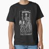 The Chariot Major Arcana Skeleton Tarot Cards Classic T Shirt Vintage Homme Soft Top For Everyday Wear Stylish Versatile