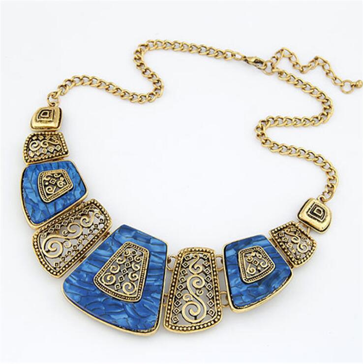 6 цветных колье, винтажные ожерелья, женские украшения