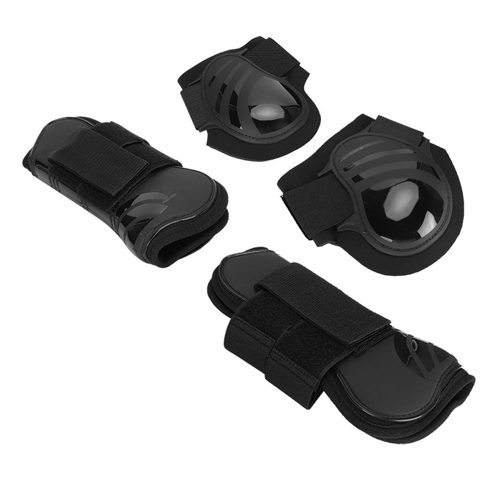 2 пары эластичных сапог для лошадей, утолщенные ПУ сапоги для передних и задних ног, защита для тренировок, прыжков, черный цвет, размер M