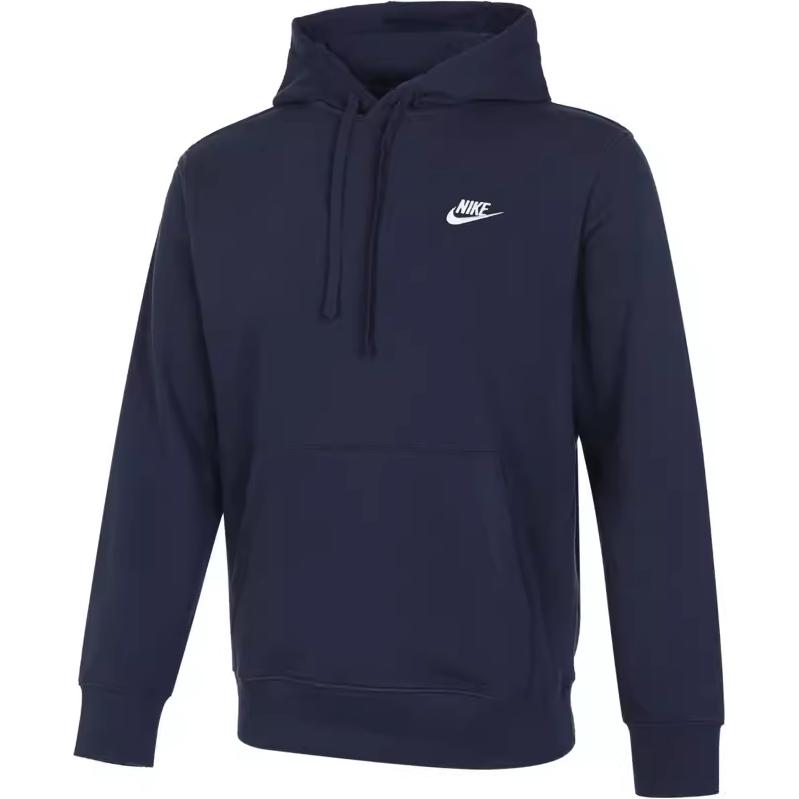 Nike Толстовка с принтом алфавита и карманом, толстовка с длинными рукавами, мужские топы, темно-синий CZ7858-410
