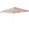 Manual Retractable Awning, 13 x 8 ft Outdoor Patio Awning Retractable Sun Shade, Water-Resistant Polyester Patio Door Window Awning Sunshade Shelter